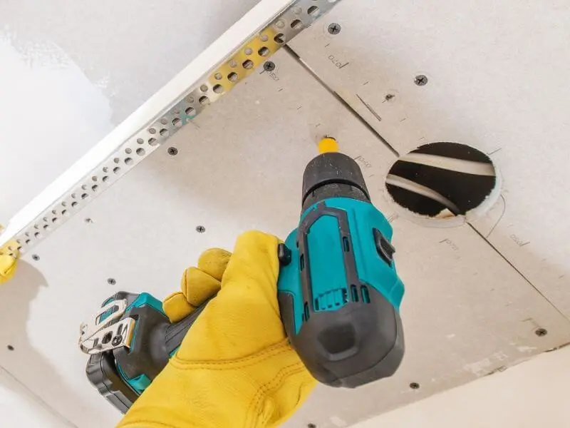 Drywall screws used on ceiling installation