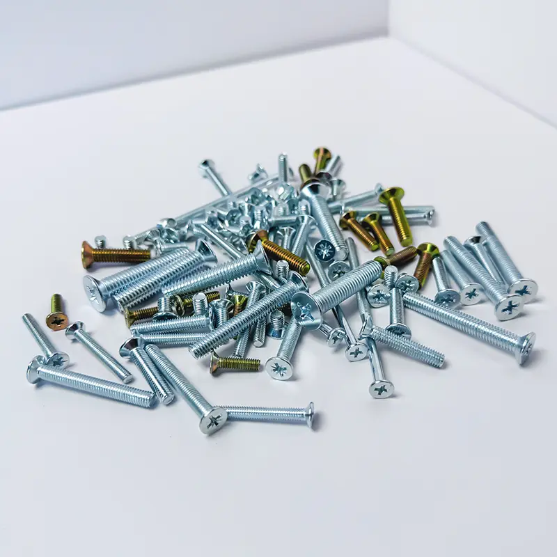 types of machine screws - pan head, flat head, hex socket